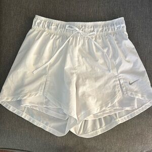 White Nike small athletic shorts